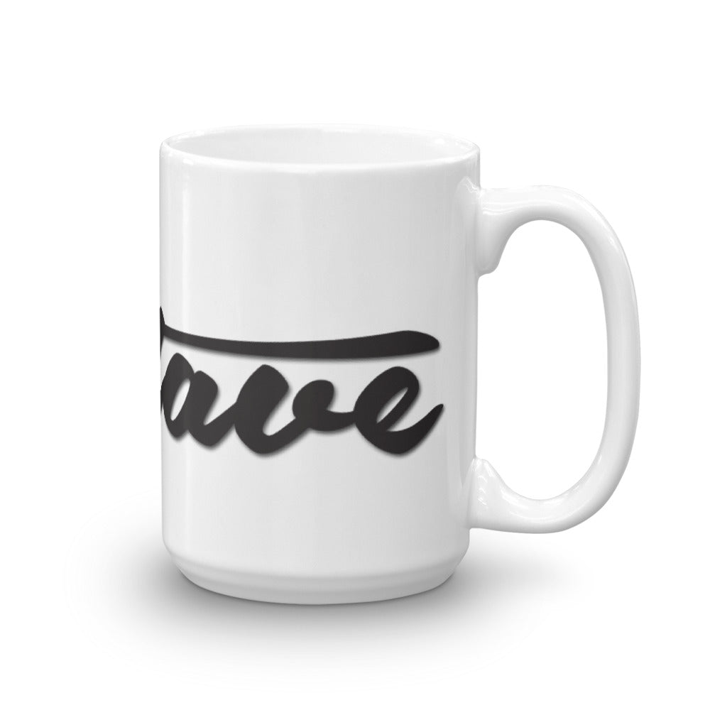 Voctave White Mug with Black Logo